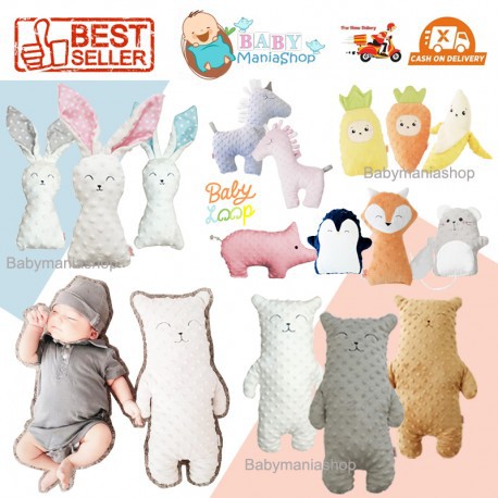 BABY LOOP MINKY DOLL Boneka Bayi BABYLOOP Bunny Bear Dino Carrot Fox Banana Vegetable Doll Dino Unicorn Boneka Minky Babyloop Babymaniashop