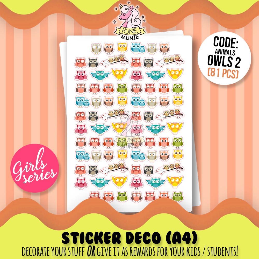 

Sticker Deco - Cute Animals SERIES Animal Hewan Cute Stiker Girls - Hunie Munie