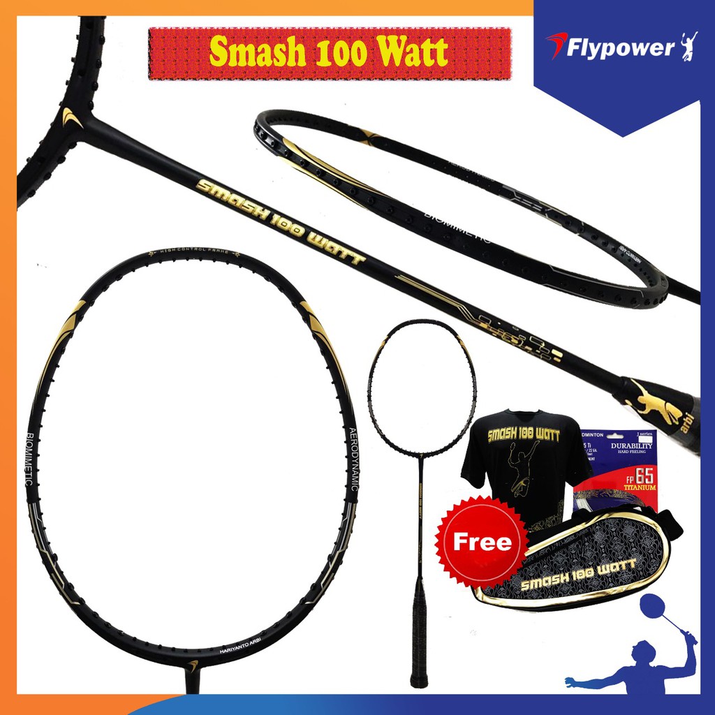 FLYPOWER SMASH 100 WATT RAKET BADMINTON ORIGINAL