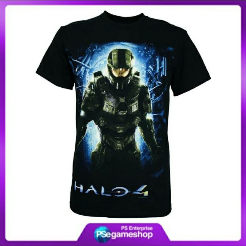 Original Halo 4 - Black Master Chief with Logo T-Shirt (Large)