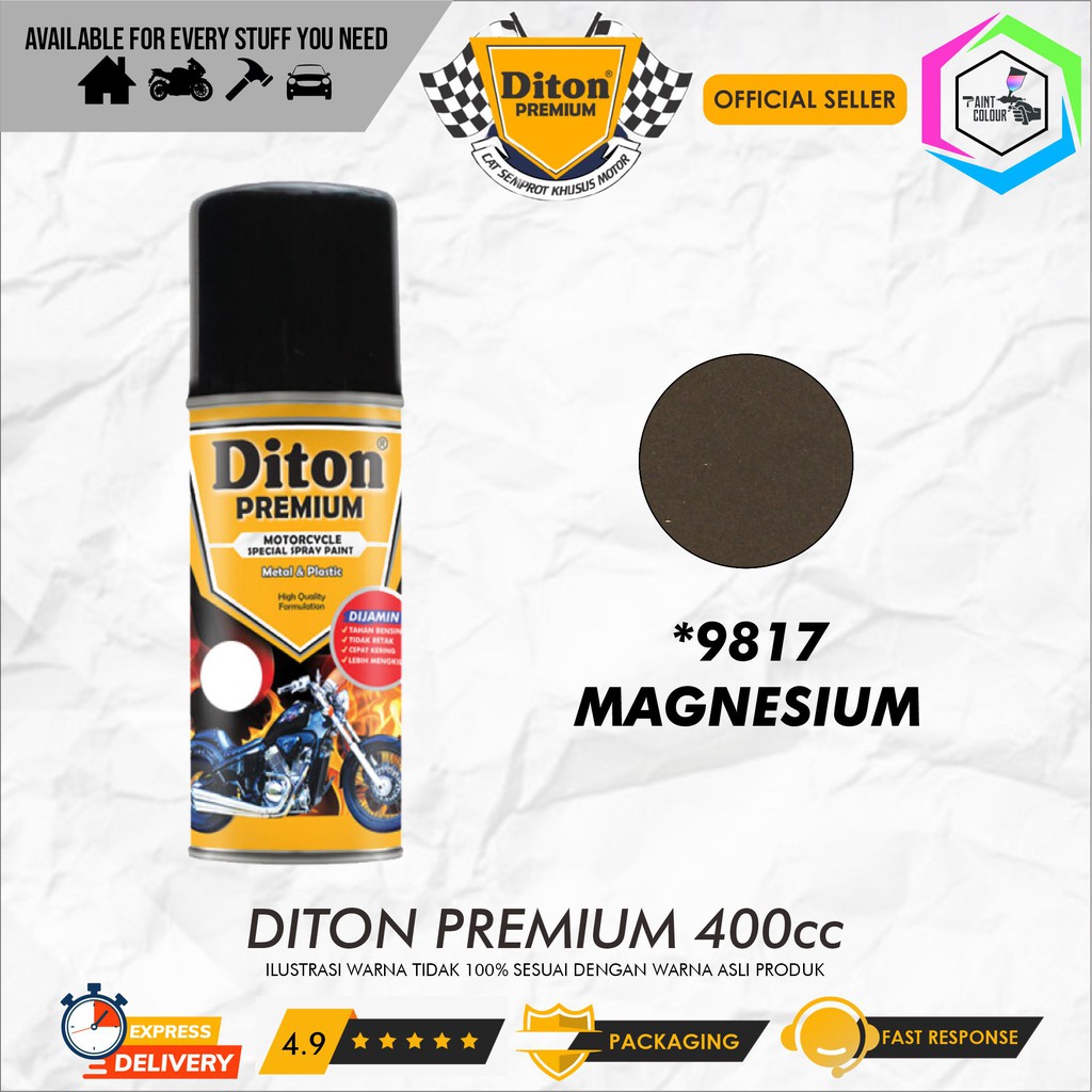 Diton PREMIUM 9817* Magnesium Cat Semprot Helm/Motor/Plastik/Body