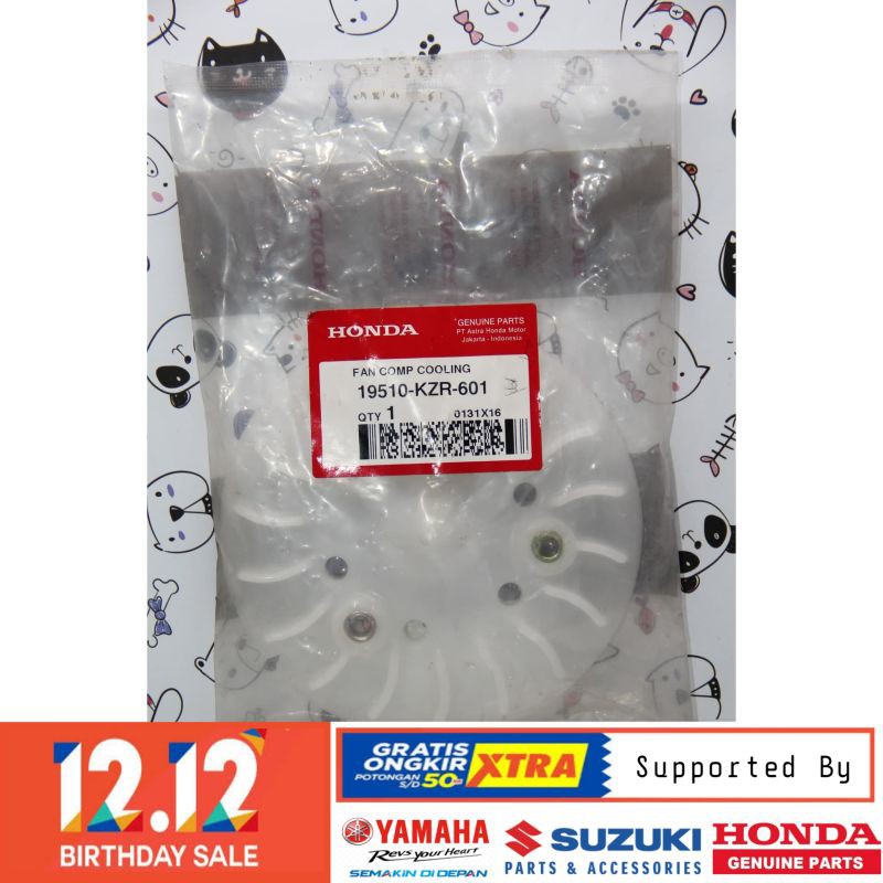 DIJAMIN ASLI!!! KIPAS MAGNET RADIATOR HONDA VARIO 125 19510-KZR-601 ORIGINAL BERKUALITAS