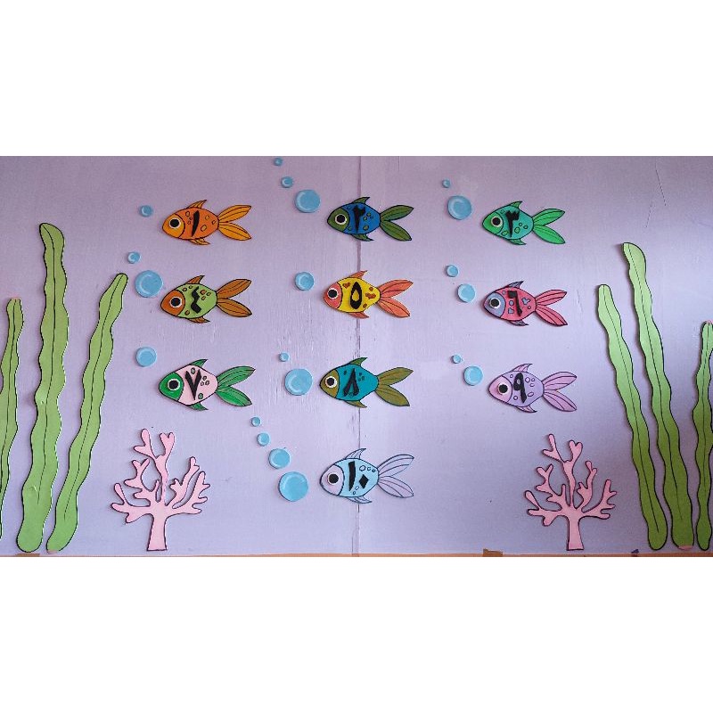 Hiasan Dinding Angka Arab/ Peraga Edukasi/ Hiasan Kelas TK Paud/ Wallpaper Foam