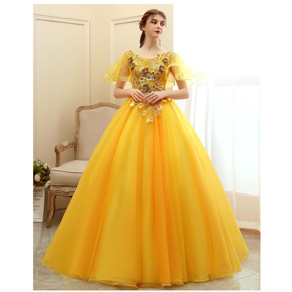 2020 New Quinceanera Dress Elegant O-neck Prom Dress Classic Party Ball Gown Long Quinceanera Dress