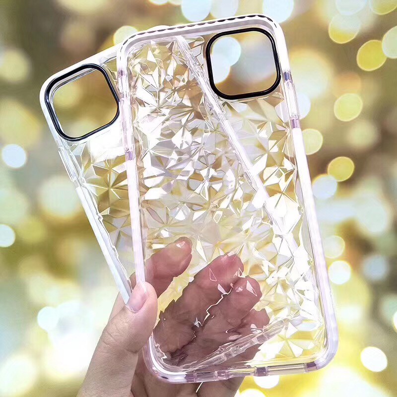 Premium case Iphone 11 Pro 6 6 Plus 7 8 7plus X XS Diamond Pattern Bahan Silikon Lembut Untuk