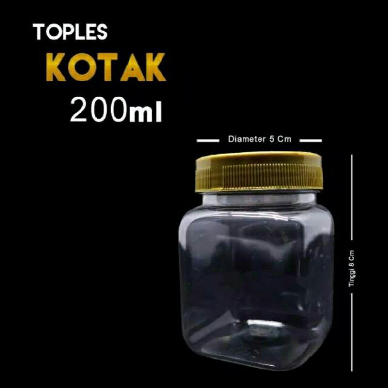 toples plastik 200ml - toples sambal - toples garam - toples dapur - toples bumbu - toples kecil
