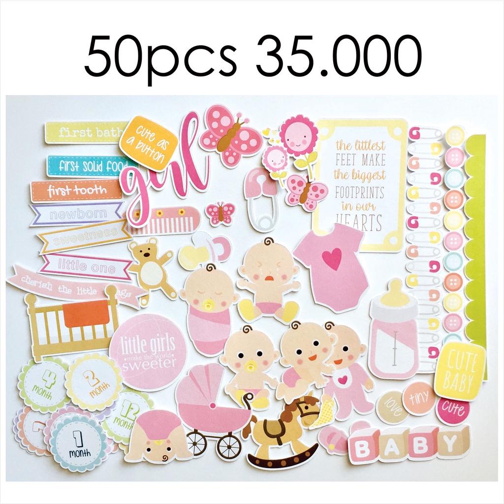 

BAHAN SCRAPBOOK - Die Cut | Hiasan | Gambar Potongan tema Baby Girl