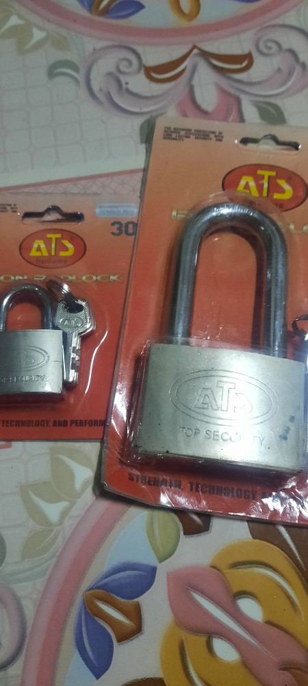 Gembok Nikel / Gembok Besi / Gembok Rumah / Gembok Pager Merk Ats