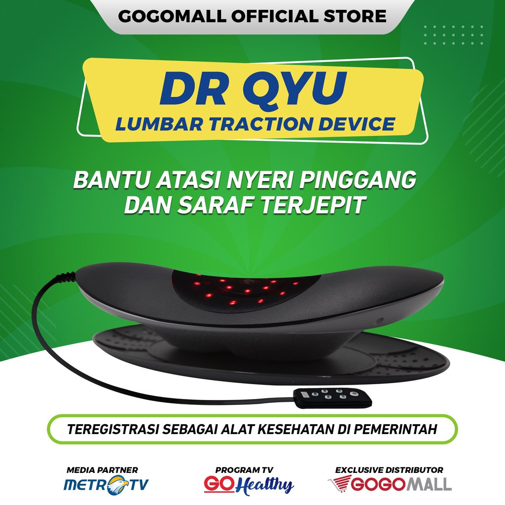 DR. QYU LUMBAR TRACTION DEVICE ALAT TERAPI PORTABLE MENGATASI NYERI PINGGANG & SYARAF TERJEPIT