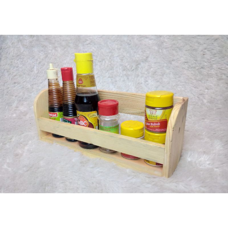 TEMPAT BUMBU DAPUR KAYU SET AESTHETIC