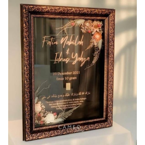 cutting akrilik mahar set