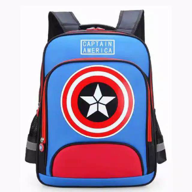 TAS RANSEL CAPTAIN AMERIKA IMPORT/TAS RANSEL ANAK LAKI LAKI MARVEL/TAS ANAK COWOK CAPTAIN AMERIKA SD