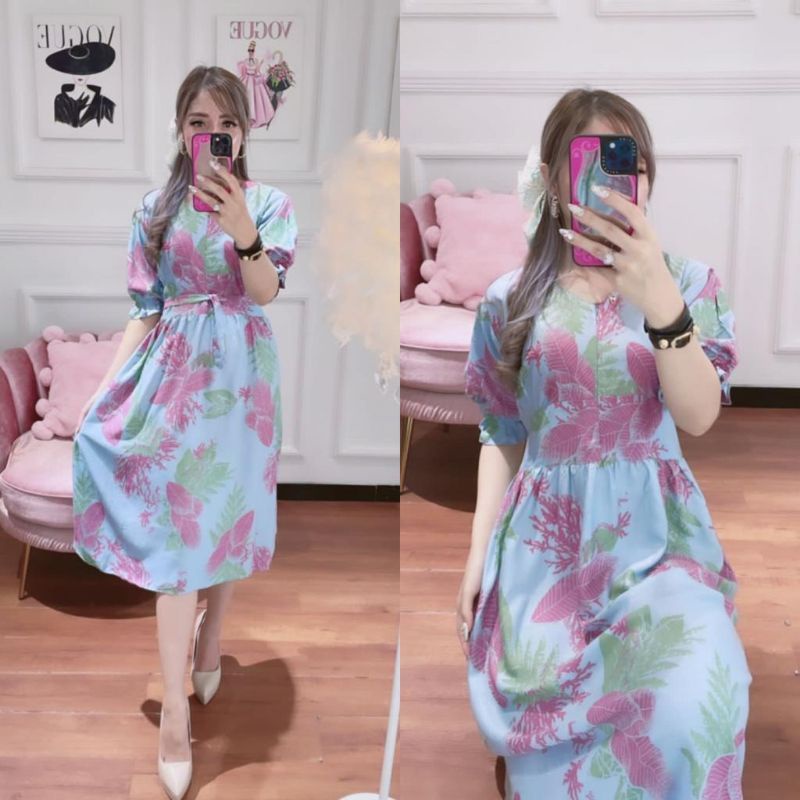 Daster andin salur full kancing | daster andin full kancing | Aghnia Dress | dress | wanita | dress 