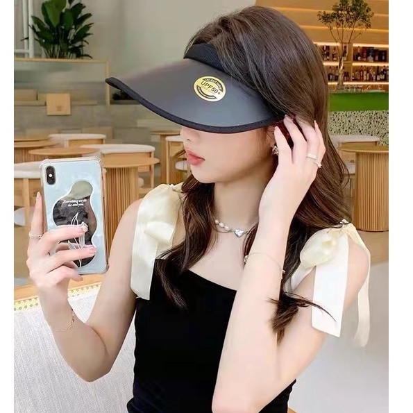 (Hello Girl) MZ11 TOPI VISOR SENAM WANITA SUMMER ANTI UV PERLINDUNGAN DARI UVA UVB UPF50+ FASHION IMPORT