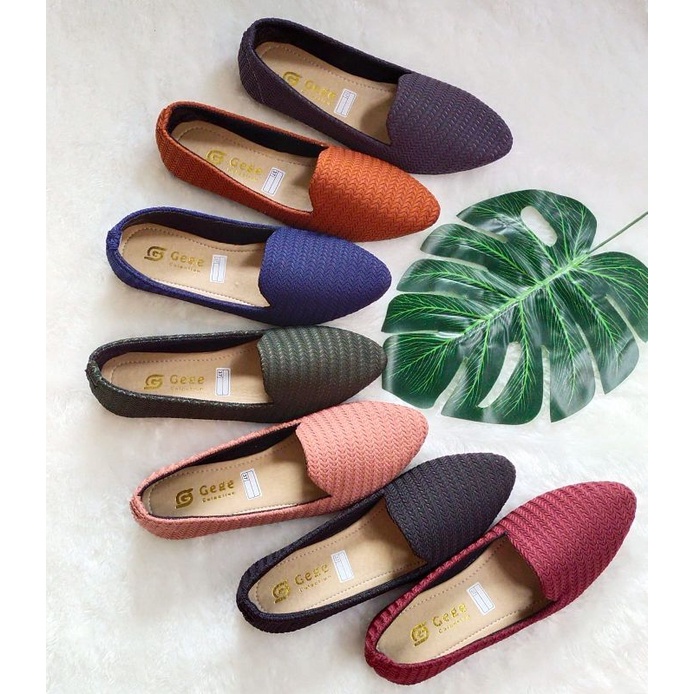 SEPATU FLAT MODEL LIDAH RAJUT GEGE