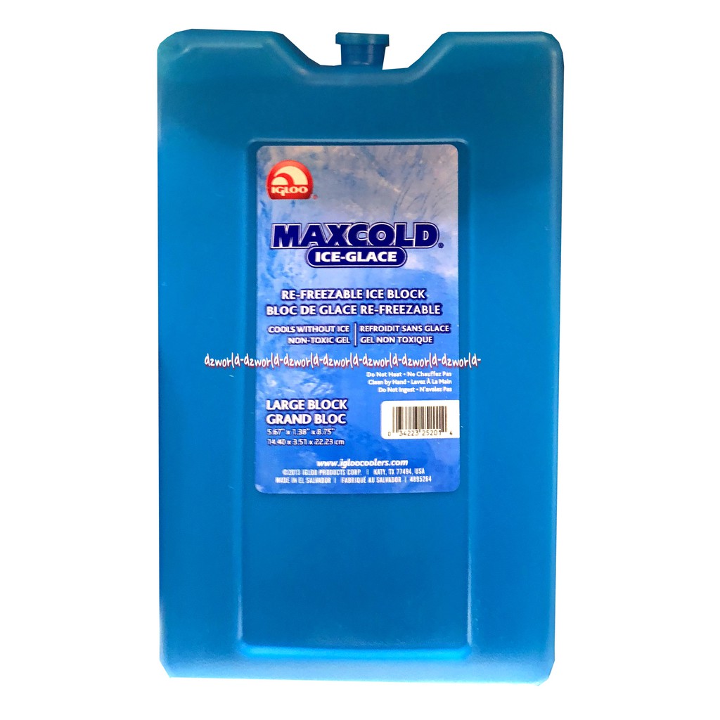 igloo Maxcold Ice Glace Ice Block Iglo Blue Ice Large 14Cm Gel Pendingin Pengganti Es Batu