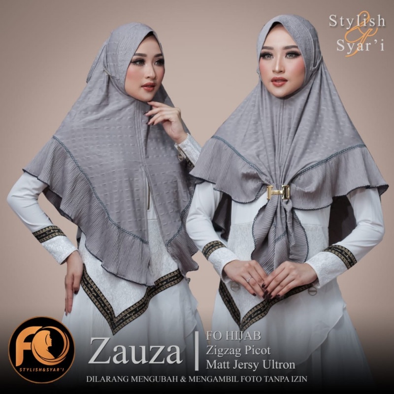 Khimar Zauza Jumbo Plisket Ori FO hijab Jersey Ultron Premium