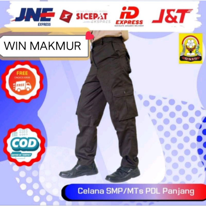 celana pramuka PDL / celana pra PDL / celana coklat PDL / celana pramuka saku 6 / celana pramuka / celana coklat / celana sekolah / celana pramuka cargo / seragam sekolah