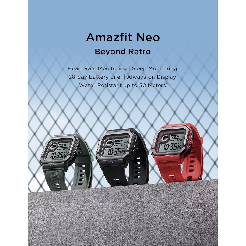 Smartwatch Amazfit Neo Retro - International Resmi - Waterproof - Garansi 1 Tahun