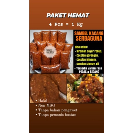 

Paket 1 Kg - Sambel Kacang Sambel Pecel/Bumbu Pecel Serbaguna Non MSG