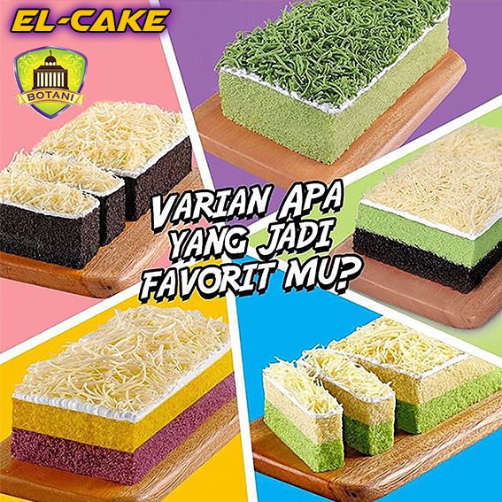 

Kue Bolu Brownies Lapis Talas Botani by Sangkuriang Cake Talas Keju, Coco Pandan, dan Brownies