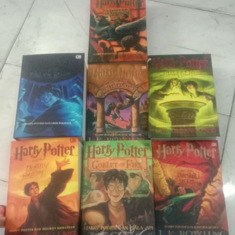 Jual Harry Potter Jilid 1-,7 Lengkap Jilid Hardcover Tebal Bagus Bahasa ...