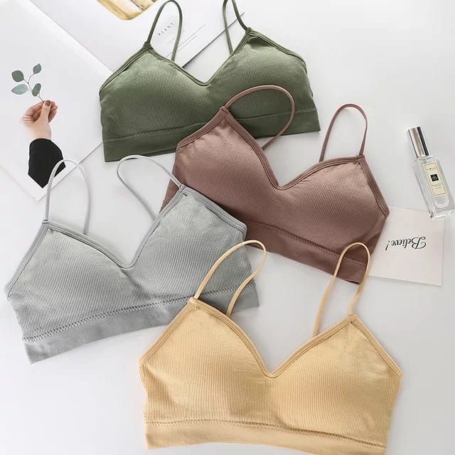 Bra Wanita Tanpa Kawat Bahan Halus Pakaian Dalam Wanita Bralette Push Up Elastis Sexy dengan Busa Tmall88