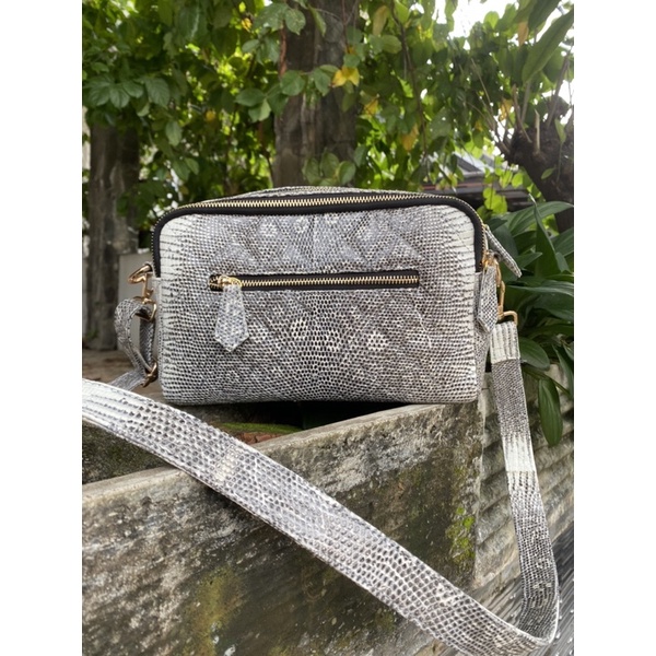 Tas Asli kulit, tas slempang, tas kulit biawak asli