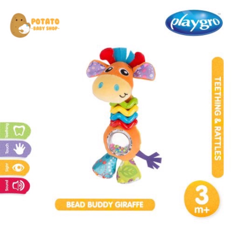 Playgro Bead Buddy Giraffe - Mainan Anak