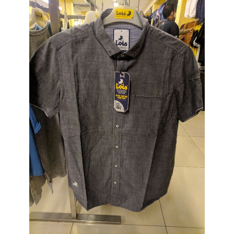 Kemeja Hitam Pria Lois Original ☑️