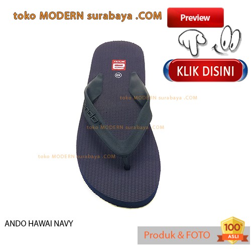 ANDO HAWAI NAVY sandal jepit flat casual