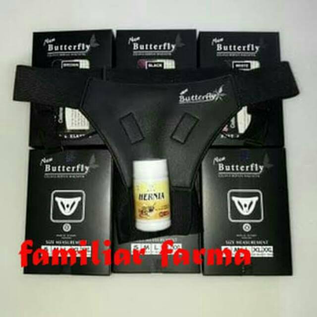 OBAT DAN CELANA  HERNIA  MAGNETIK BUTTERFLY DEWASA  PRIA 