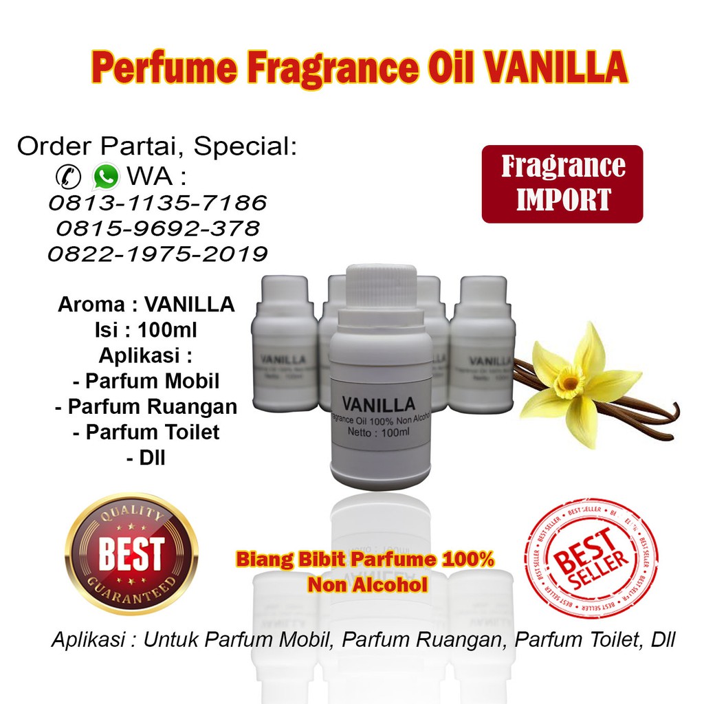 Bibit Biang Parfum Aroma VANILLA 100ml / Parfum VANILA / VANILLA