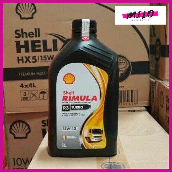 Oli Shell Rimula R3 Turbo 15W-40 1 Lt Diesel Original -66219 Sale