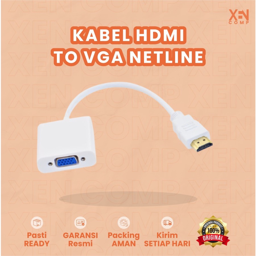 Konverter / Converter HDMI TO VGA with Audio NETLINE