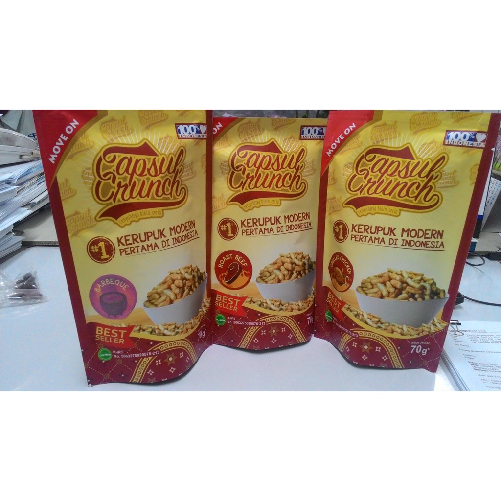 

Capsul Crunch" aneka rasa ( Kerupuk Modern Pertama )