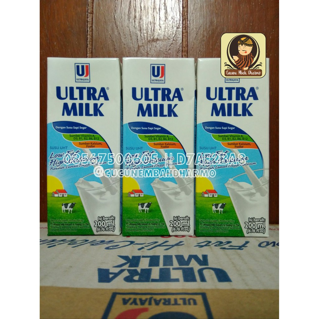 

Susu UHT Ultra Milk Low Fat 200ml karton - Low Fat Hi-Cal Berkualitas