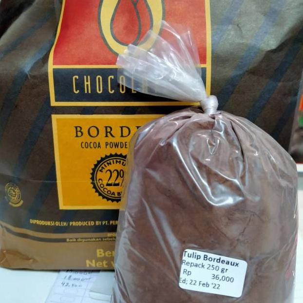 

Termurah Tulip bordeaux coklat bubuk 250gr (repack)