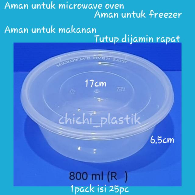 Thinwall food container 800ml / Kotak Makan Bening / Mangkok plastik / Mangkok Bening