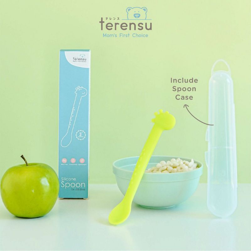 Terensu Sendok Makan Bayi Silikon / Baby Spoon