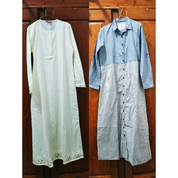 Preloved Gamis Rabbani Size L / Dress Graphis size M Original