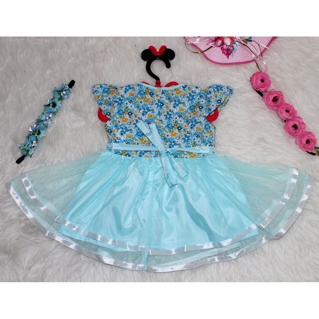 Dress Kids Beiby/Dress Bayi Motif Bunga/Fashion Bayi Koreaan Style Super Elegant/Baju Murah