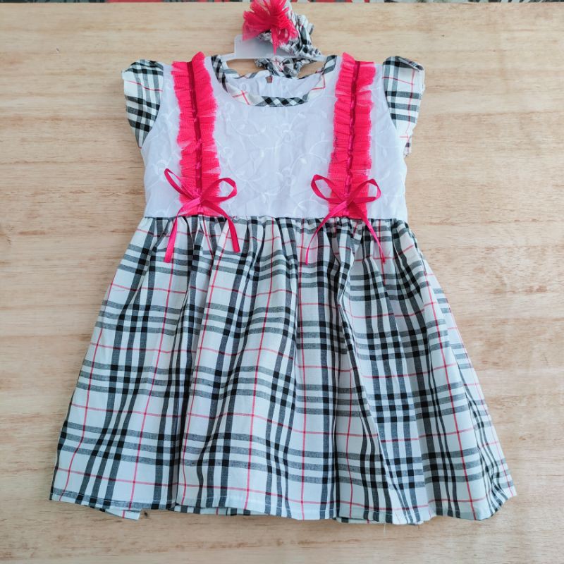 Dress Anak 2 3 tahun kotak lucu gaun anak cewek motif kotak ( dress kotako )