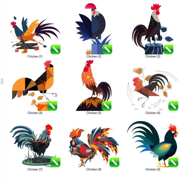 Ayam Jago Vector Art - Coreldraw