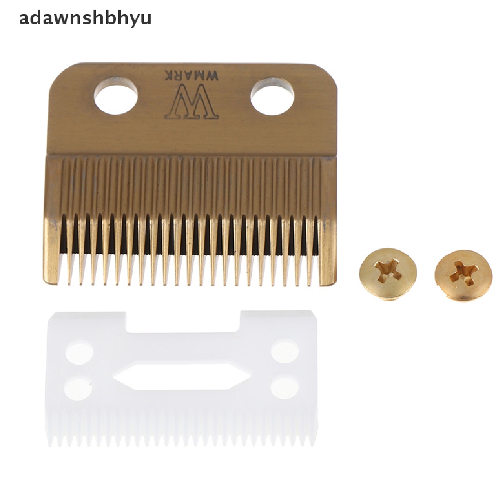 Adawnshbhyu 1Set Hair Clipper Blade Golden Dengan Pisau Keramik Untuk Clipper Tanpa Kabel