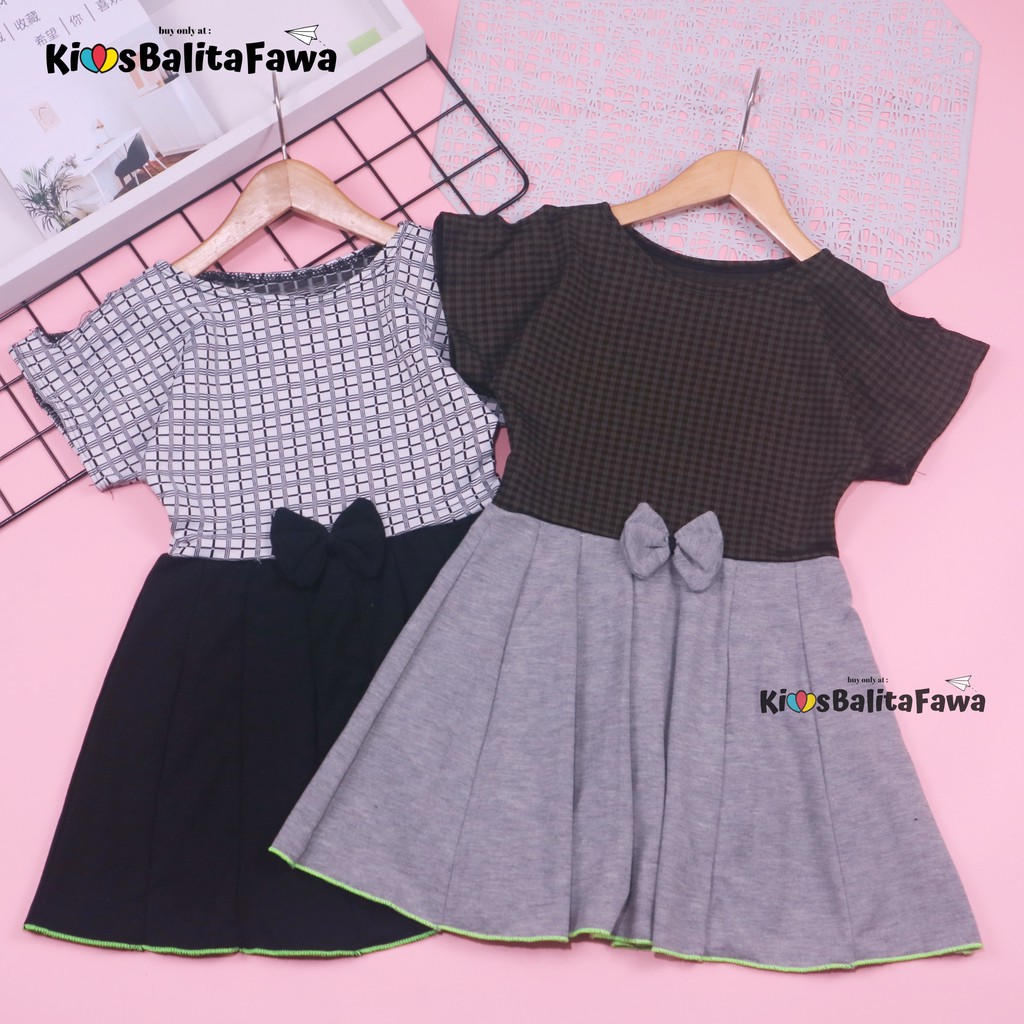 Dress Sabrina Pita 2-3 Tahun / Dres Anak Perempuan Murah Baju Cewek Dres Lengan Balita Pesta Fashion