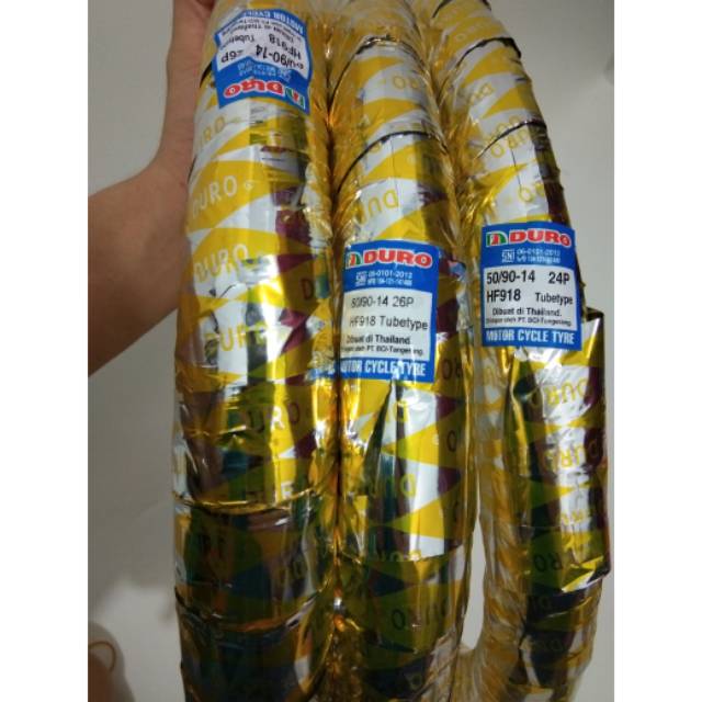 Ban luar duro ukuran 50-90-14 / 60-90-14 babylook original duro made in thailand ring 14