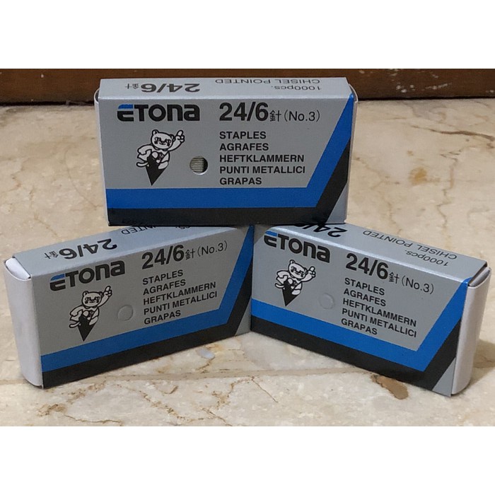 Isi Staples Etona No. 3 / Refill Staples Etona 24/6 Ukuran Besar