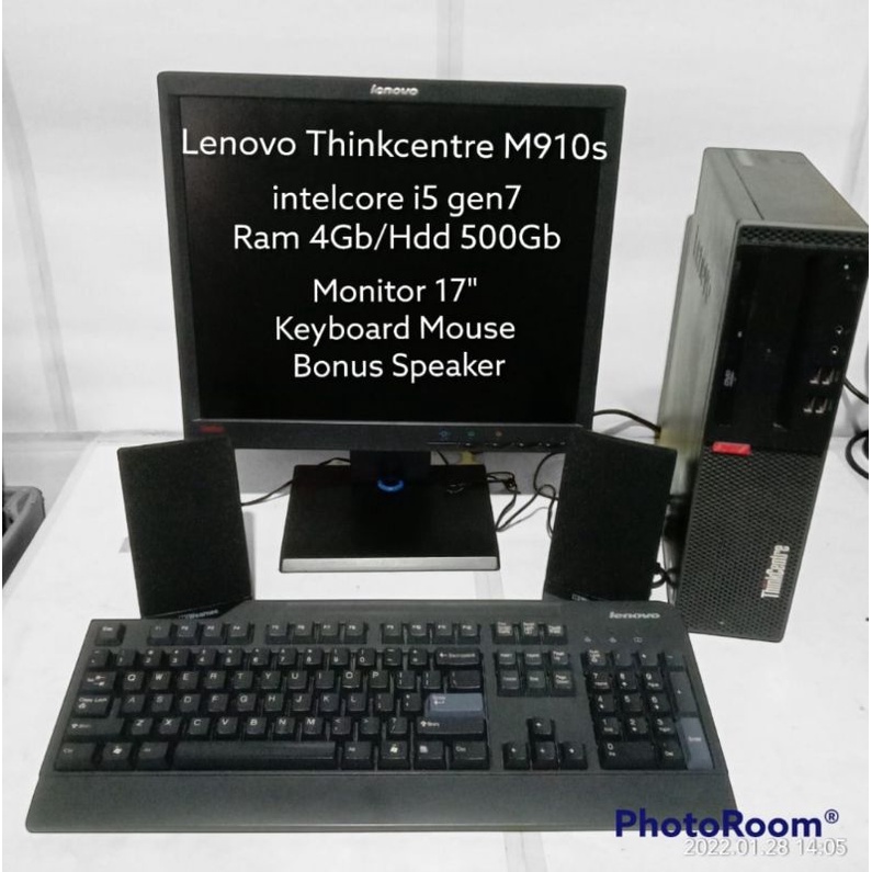 PC Lenovo ThinkCentre M910s i5-7600 komplit tinggal pakai