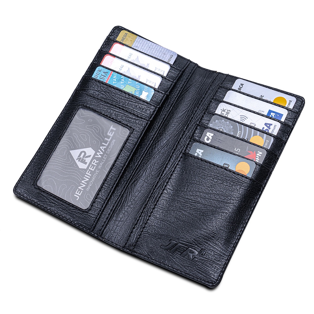 JFR Fashion Dompet Pria Bahan Kulit PU Premium Leather J37 LONG - Hitam-4